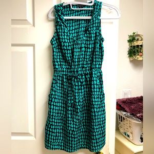 Teal & black sundress